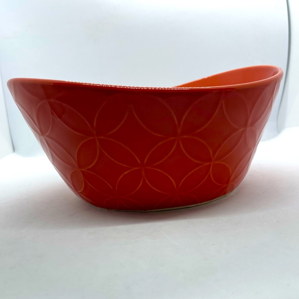 Orange Overandback Stoneware dish